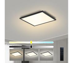 Brilagi - Reguliuojamo ryškumo LED šviestuvas SLIMFRAME LED/25W/230V 30x30 cm juodas + nuotolinis pultelis