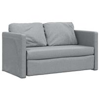 vidaXL Grindų sofa-lova, 2-1, šviesiai pilka, 112x174x55cm, audinys