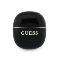 Guess Gold Line Glossy Classic Logo TWS belaidės ausinės juodos spalvos