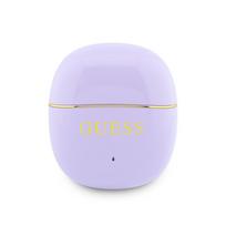Guess Gold Line Glossy Classic Logo TWS belaidės ausinės violetinės spalvos