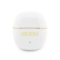 Guess Gold Line Glossy Classic Logo TWS belaidės ausinės baltos spalvoas