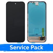 Ekranas skirtas Google Pixel 10A juodas su rėmeliu (Service Pack)