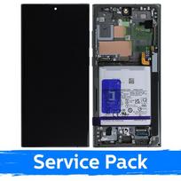 Ekranas skirtas Samsung S918 S23 Ultra su rėmeliu / Green / (Service Pack) +INCLUDING BATTERY