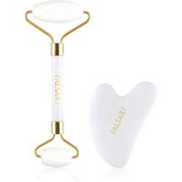 PALSAR7 Massage Roller and Guasha White Jade masažinis veido volelis ir masažuoklis