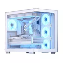 PC korpusas Aerocool P500C Midi Tower Baltas ATX Šoninis PSU 3x120mm Ventiliatoriai