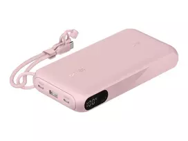 Power bank Belkin BPB028HQPK 20000 mAh – 2× USB-C, 1× USB-A, rožinė