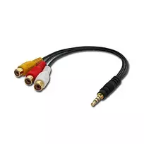 Lindy AV adapterio laidas – stereo garsas ir kompozitinis vaizdas
