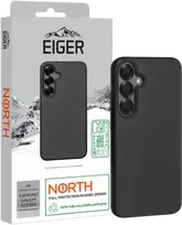 Apsauginis dėklas Eiger Samsung Galaxy S25/S24 – juodas, patvarus dizainas