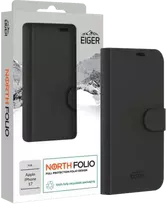 Eiger EGCA00932 Magnetinis Folio Dėklas su Stovu Juodas, Skirtas Apple iPhone 17