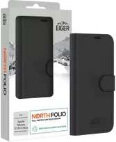Folio dėklas su stovu Eiger EGCA00935, skirtas Apple iPhone 17 Pro Max – magnetinis, juodas