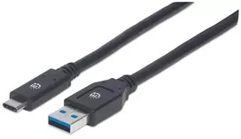 USB-C į USB-A laidas Manhattan 354981 3m, vyriškas į vyrišką