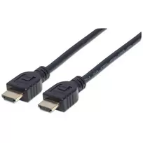Manhattan HDMI laidas 4K@60Hz su Ethernet – CL3, 1 m, tinkamas montuoti sienoje
