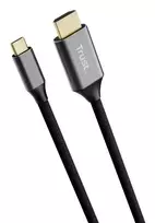 USB-C į HDMI laidas TRUST CALYX 25630, 4K (3840x2160), 2 m, juodas, kištukas-kištukas