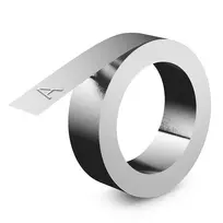 DYMO Rhino aliuminio įspaudimo etiketės | 12 mm x 3,65 m | lipnios | suderinamos su Rhino M1011 įspaudimo įrenginiu | atsparios orams | idealios „pasidaryk pats“ ir statyboms | pagamintos Europoje