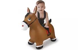 Pripučiamas žaislas gyvūnas Jamara Hopping Animal Horse ruda su pompa