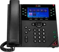 HP Poly OBi VVX 450 12 linijų IP telefonas su PoE, juodas, laidinis ragelis, 4,3 colio ekranas