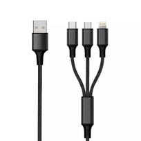 USB laidas 2GO 797154 3m USB B USB C/Micro-USB B/Lightning juodas