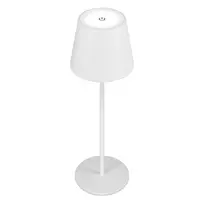 RealPower 458430 LED stalinis šviestuvas, pritemdomas, šalta/šilta balta šviesa, su akumuliatoriumi, baltas