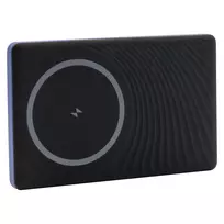 Power bank RealPower PB-5000 MAG 5000 mAh su belaidžiu MagSafe įkrovimu, USB-C, 20 W galia, mėlyna