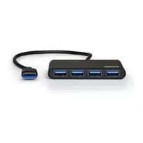 USB šakotuvas Port Designs 900121 USB 3.2 Gen 1 Type-A 5000Mbit/s juodas