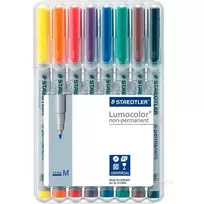 Markeriai Staedtler 315 WP8 – 8 spalvų rinkinys (juoda, mėlyna, ruda, žalia, oranžinė, raudona, violetinė, geltona)