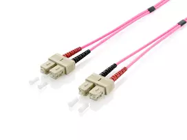 Equip Pro 255526 SC/SC optinio pluošto jungiamasis kabelis, OM4 daugiamodis dupleksas, 10 m, violetinės spalvos
