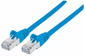 Intellinet tinklo jungiamasis kabelis, Cat7 kabelis / Cat6A kištukai, 1,5 m, mėlynas, varis, S/FTP, LSOH / LSZH, PVC, RJ45, paauksuoti kontaktai, be užkliuvimo, su apsauginiu gaubteliu, visam laikui
