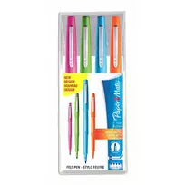 Flomasteriai Papermate Flair Original Medium mėlyna, žalia, oranžinė, rožinė