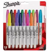 Sharpie permanentinis žymeklis Fine 18 vnt. įvairiaspalviai