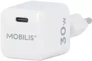 Mobilis Nano sieninis įkroviklis – 30W – USB C – GaN – Pagaminta Prancūzijoje (001383)