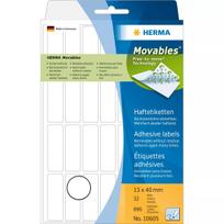 HERMA 13x40 mm balti lipdukai Movables nuimami 896 vnt.