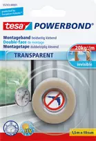 Montavimo juosta Tesa Powerbond TRANSPARENT 1,5 m 19 mm