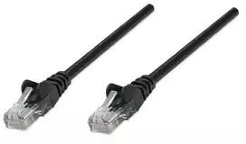Intellinet tinklo laidas Cat5e, 5 m, juodas, CCA, U/UTP, PVC, RJ45, auksuoti kontaktai, su apsauga nuo užkabinimo, su boot, viso gyvenimo garantija