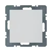 Sieninė plokštė / jungiklio dangtelis berker 10098989, metalinis, baltas, pakuotė po 20 vnt.