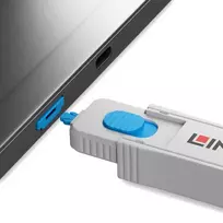 Lindy HDMI prievadų blokavimo rinkinys, mėlynas (1 raktas, 4 spynos)