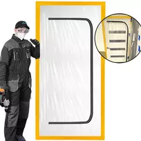 Dulkių barjeras durims renovacijai XXL, dulkių užuolaida 230×135 cm