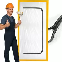 Dulkių barjeras durims, renovacijos dulkių uždanga 220x110 cm
