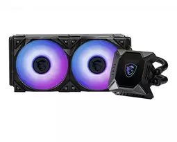 MSI MPG CORELIQUID K240 skystas CPU aušintuvas su 240 mm radiatoriumi, 2,4 colių LCD ekranu ir 3x 120 mm ARGB PWM ventiliatoriais