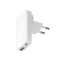 d bramante dbramante1928 Pro EU/US plonas įkroviklis — USB-C 20W + USB-A 18W, baltas, vidaus AC
