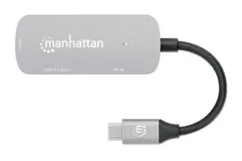 Manhattan USB-C 3-in-1 Dock/Hub su HDMI, USB-A, USB-C ir Power Delivery 100W, aliuminis