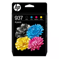HP 937 CMYK originali rašalo kasetė 4 vnt., juoda, žydra, rausvai raudona, geltona, 1250 puslapių, 800 puslapių