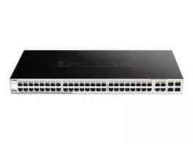 D-Link 48 prievadų Gigabit išmanusis valdomas jungiklis su 4 kombinuotais 1000BASE-T/SFP prievadais