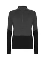 Icebreaker Merino 200 Oasis+ LS Half Zip Hoodie Vyriška Juoda/Jet/Nedažyta