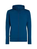 Icebreaker Quantum IV LS Zip Hoodie Vyriškas Atlantis