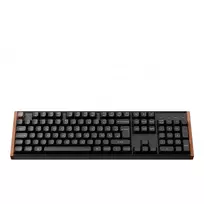 Keychron K10 HE belaidė klaviatūra su magnetiniais jungikliais, vokiškas išdėstymas (juoda/medis, DE išdėstymas, Gateron Double-Rail Magnetic Nebula, Hot-Swap, aliumininis rėmas, RGB)