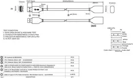 VISION 2 m USB 3.0 ilginimo kabelis – nikeliuotos jungtys – 5Gbps – juodas