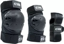 Core Junior Triple Pads Set Black-White XS
