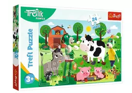 TREFL PUZZLE Dėlionė 24 Maxi Treflikų šeima Trefliki kaime Trefl 14361