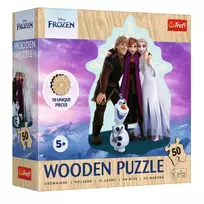 TREFL PUZZLE Dėlionė – 50 medinių detalių – Disney Frozen – Mėgstamiausia Ledynų žemė – Trefl 31512