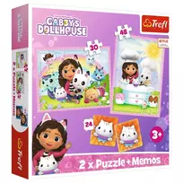 TREFL PUZZLE Dėlionė - 4 viename - Gabi su drauge kate - Gabi's Cat House - Trefl 93382